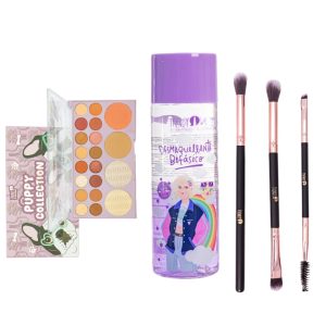 Sombra Puppy collection +Kit Brocha Trendy Ojos x 3 + Desmaquillante Bifásico
