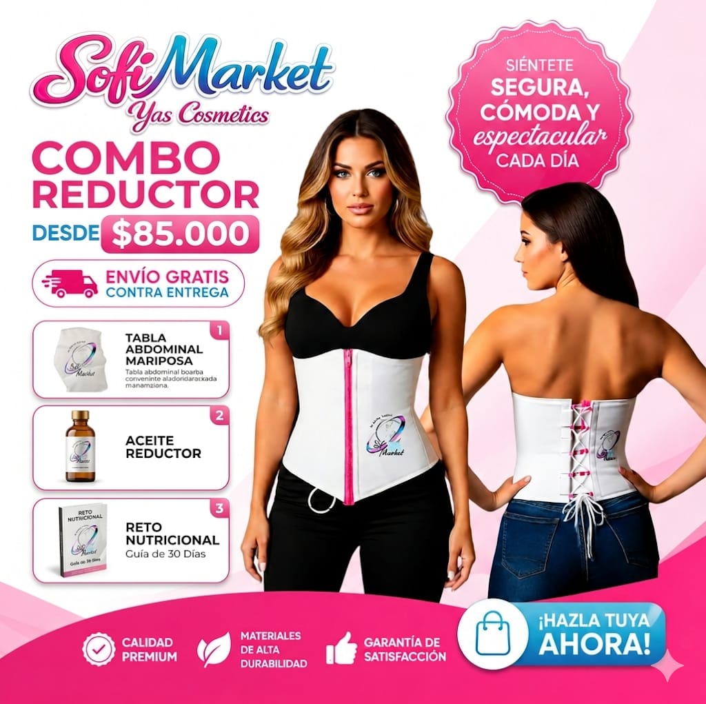 Combo Reductor Faja Cinturilla con Cremallera y Ajuste de Cordón Trasero - Sofi Market 1 Combo Reductor Faja Cinturilla con Cremallera y Ajuste de Cordón Trasero - Sofi Market